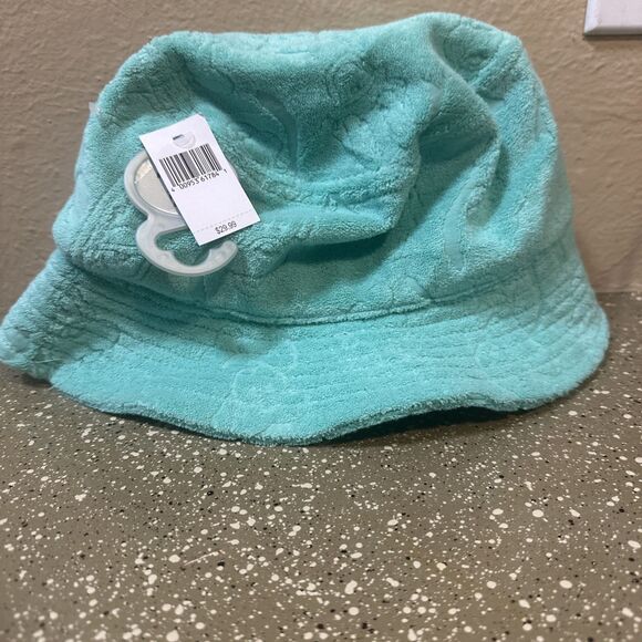 Disney Parks Mickey Mouse &‎ Friends Terry Cloth Towel Bucket Hat Teal NEW - Picture 1 of 3